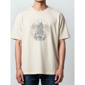 RVCA Artist Network Program Cream Graphic Tee with Jeff McMillan Artwork